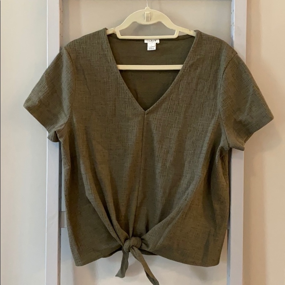 J Crew Factory Tie Front Top